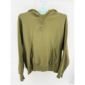 Champion Reverse Weave Olive Green Hoodie Sweatshirt Mens Large Hooded Pullover